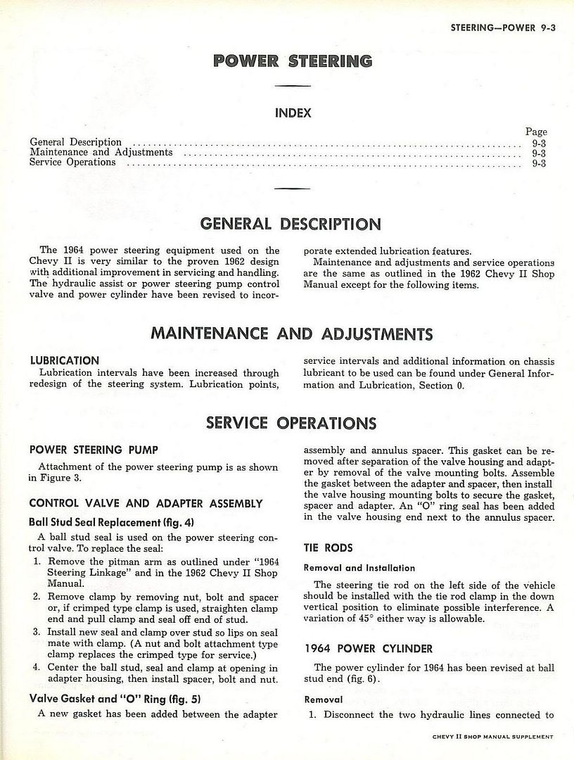 66 Power Steering Question Chevy Nova Forum